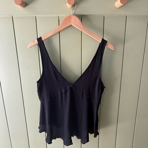 Free People Intimately Semi-Sheer Swing Tank | Black | XS